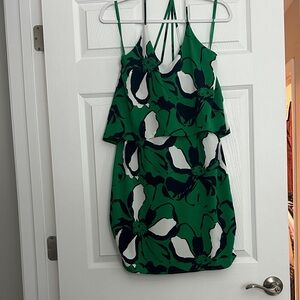 BR Green Floral Dress